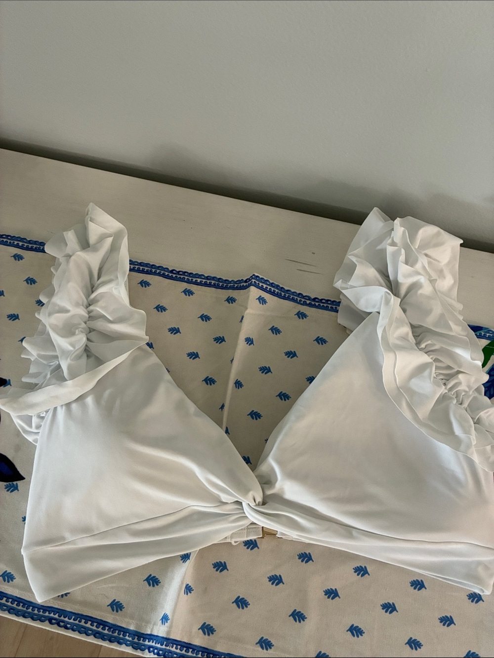 Lilly Pulitzer White Ruffle Strap Swim Camisole